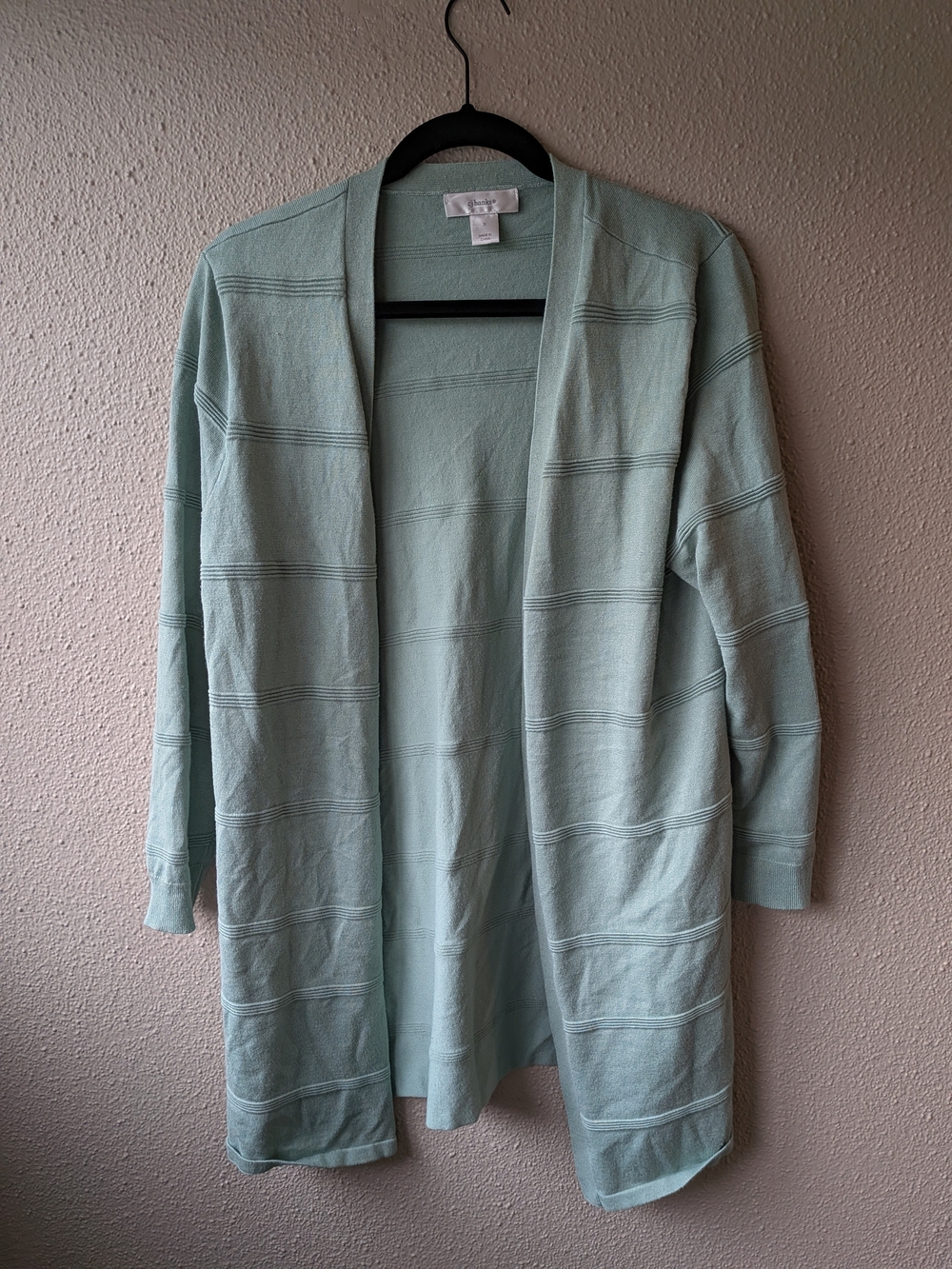 CJ Banks Soft Mint Open-Front Women's Cardigan